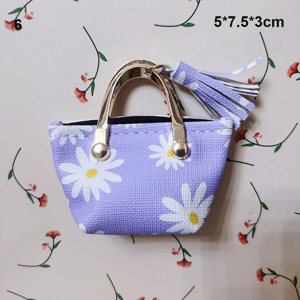 Fashion Miniature Handbag PU Leather Bag Lady Purse Shoulder Bag For 1/6 BJD Dolls Outfits Accessories Dollhouse Girls Gift Toys