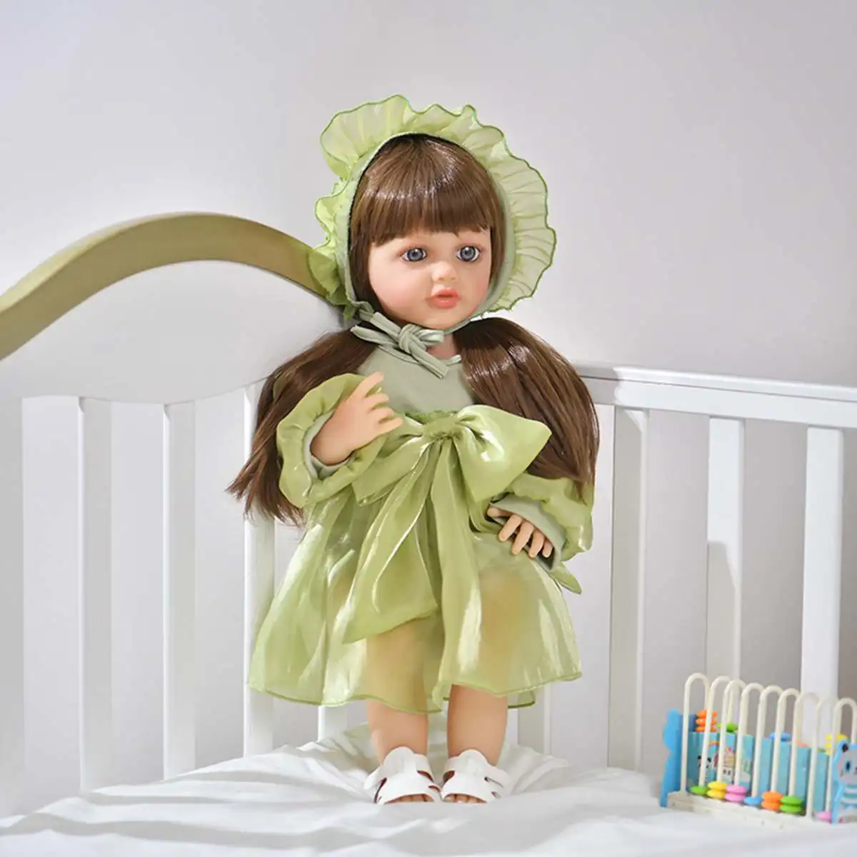 Yeezwood Cute Doll Clothes Dress for 55cm Reborn Doll Accessories Skirt Hat for 22inch Baby Girl Doll Clothes Hoodie Accessories