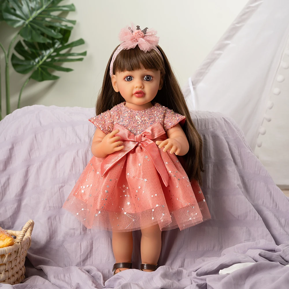 Yeezwood Cute Doll Clothes Dress for 55cm Reborn Doll Accessories Skirt Hat for 22inch Baby Girl Doll Clothes Hoodie Accessories