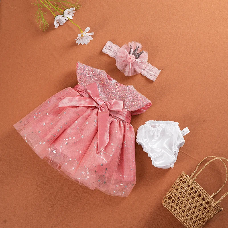 Yeezwood Cute Doll Clothes Dress for 55cm Reborn Doll Accessories Skirt Hat for 22inch Baby Girl Doll Clothes Hoodie Accessories