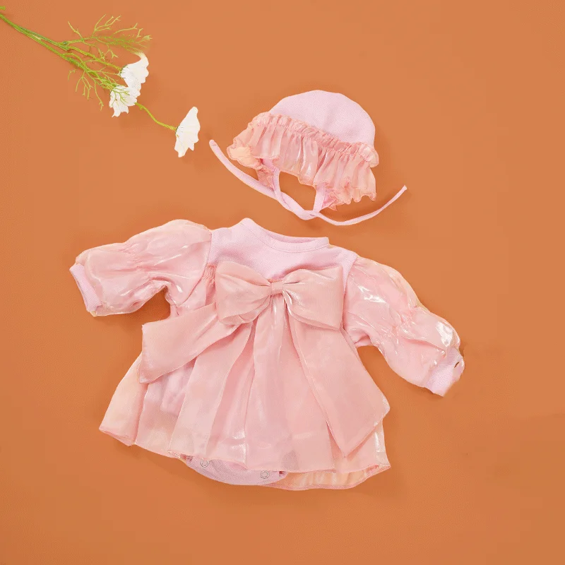 Yeezwood Cute Doll Clothes Dress for 55cm Reborn Doll Accessories Skirt Hat for 22inch Baby Girl Doll Clothes Hoodie Accessories