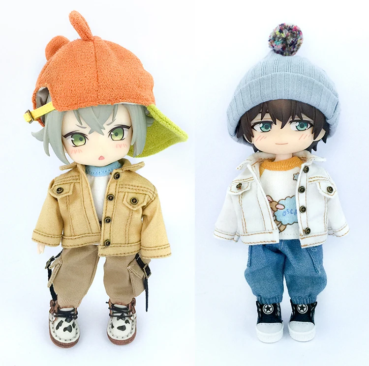 Ob11 Doll Baby Clothes Jacket Fashion Doll Denim Clothes For Pd9 Molly Ymy Body Doll Clothes Gsc Clay Doll Body