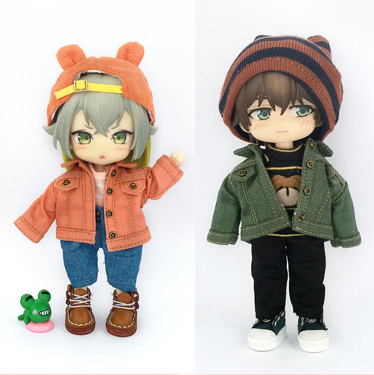 Ob11 Doll Baby Clothes Jacket Fashion Doll Denim Clothes For Pd9 Molly Ymy Body Doll Clothes Gsc Clay Doll Body