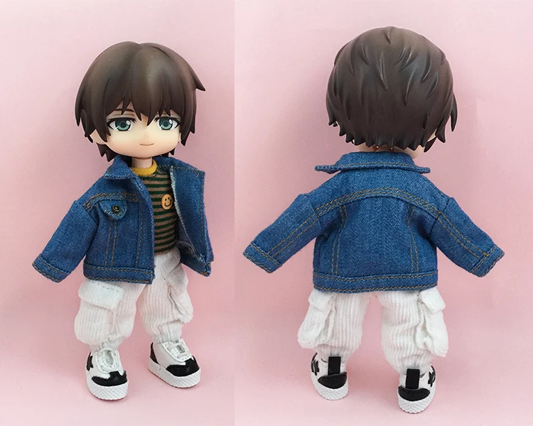 Ob11 Doll Baby Clothes Jacket Fashion Doll Denim Clothes For Pd9 Molly Ymy Body Doll Clothes Gsc Clay Doll Body