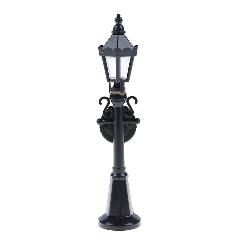 1Pc 1:12 Dollhouse Miniature Christmas Park Street Lamp Doll Streetlight Toy For Doll house Garden Decoration