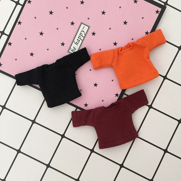 Ob11 Clothes T-shirt Long Sleeve Colorful Stripe Base Shirt For Obitsu11 GSC Molly 1/12 BJD Dolls Accessories Baby Fashion Style