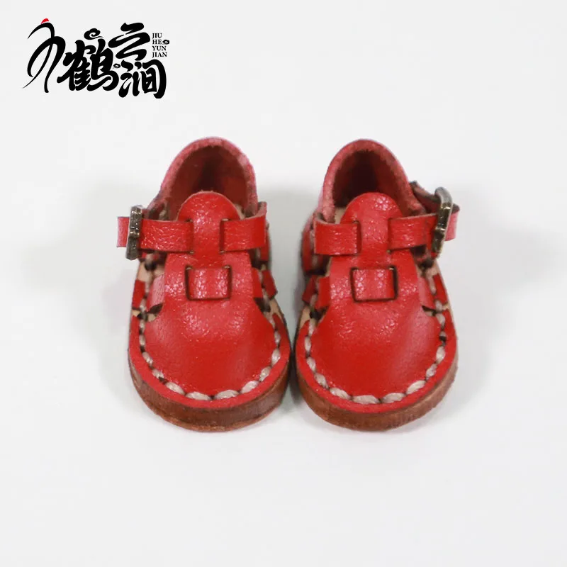 New Casual Handmade Cowhide Doll Shoes Accessories: Small Leather Shoes, Small Sandals, Leather Shoes, Lovely Ob11 Shoes, Leathe