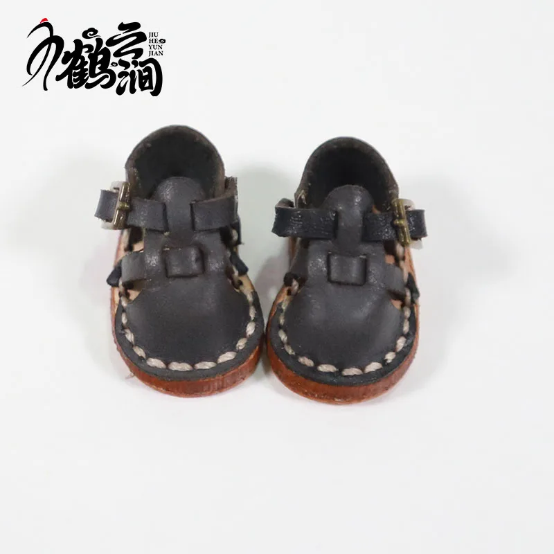 New Casual Handmade Cowhide Doll Shoes Accessories: Small Leather Shoes, Small Sandals, Leather Shoes, Lovely Ob11 Shoes, Leathe