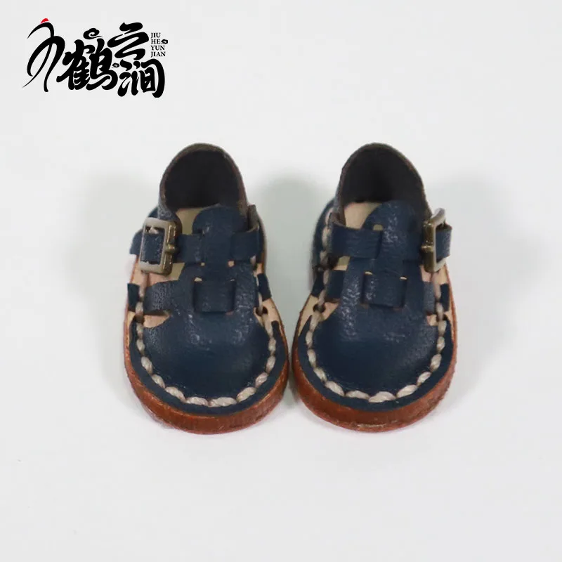New Casual Handmade Cowhide Doll Shoes Accessories: Small Leather Shoes, Small Sandals, Leather Shoes, Lovely Ob11 Shoes, Leathe
