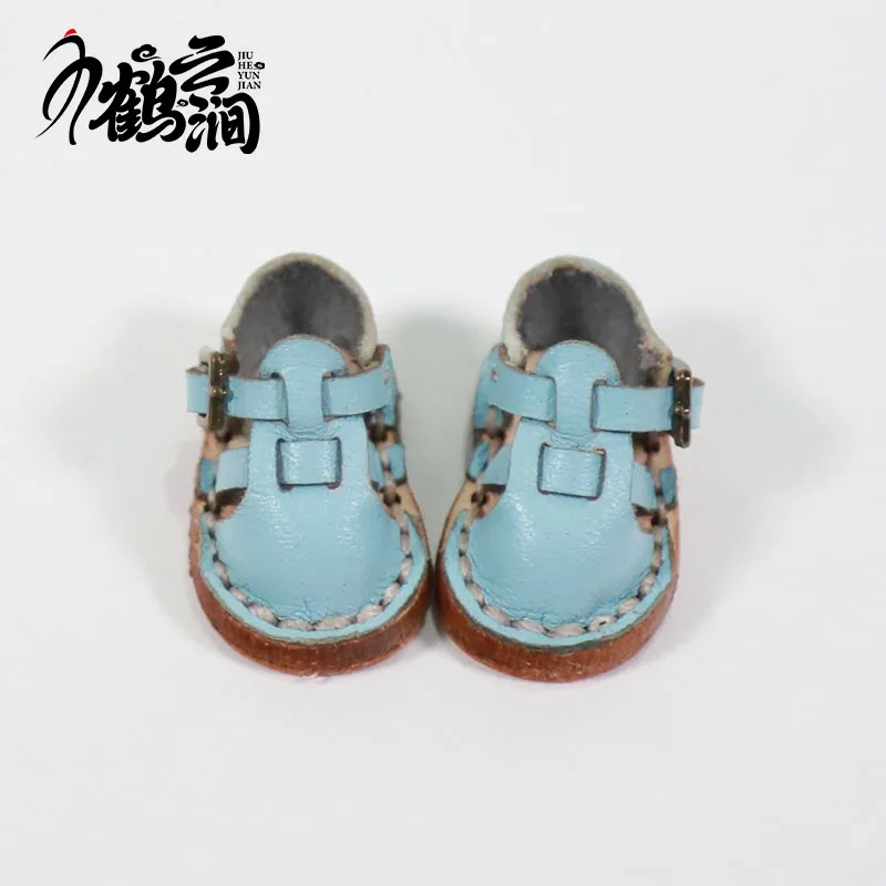 New Casual Handmade Cowhide Doll Shoes Accessories: Small Leather Shoes, Small Sandals, Leather Shoes, Lovely Ob11 Shoes, Leathe
