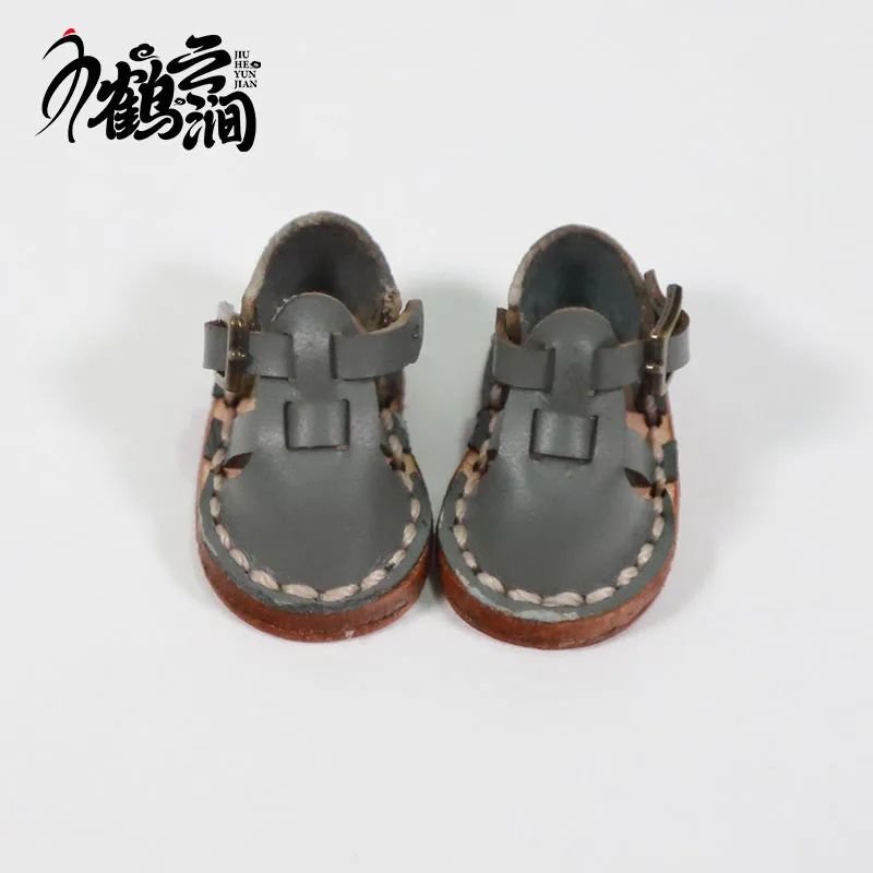 New Casual Handmade Cowhide Doll Shoes Accessories: Small Leather Shoes, Small Sandals, Leather Shoes, Lovely Ob11 Shoes, Leathe