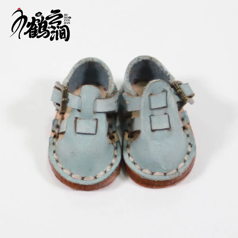 New Casual Handmade Cowhide Doll Shoes Accessories: Small Leather Shoes, Small Sandals, Leather Shoes, Lovely Ob11 Shoes, Leathe
