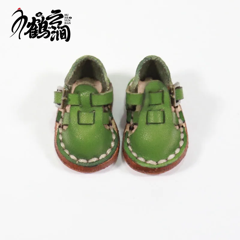 New Casual Handmade Cowhide Doll Shoes Accessories: Small Leather Shoes, Small Sandals, Leather Shoes, Lovely Ob11 Shoes, Leathe