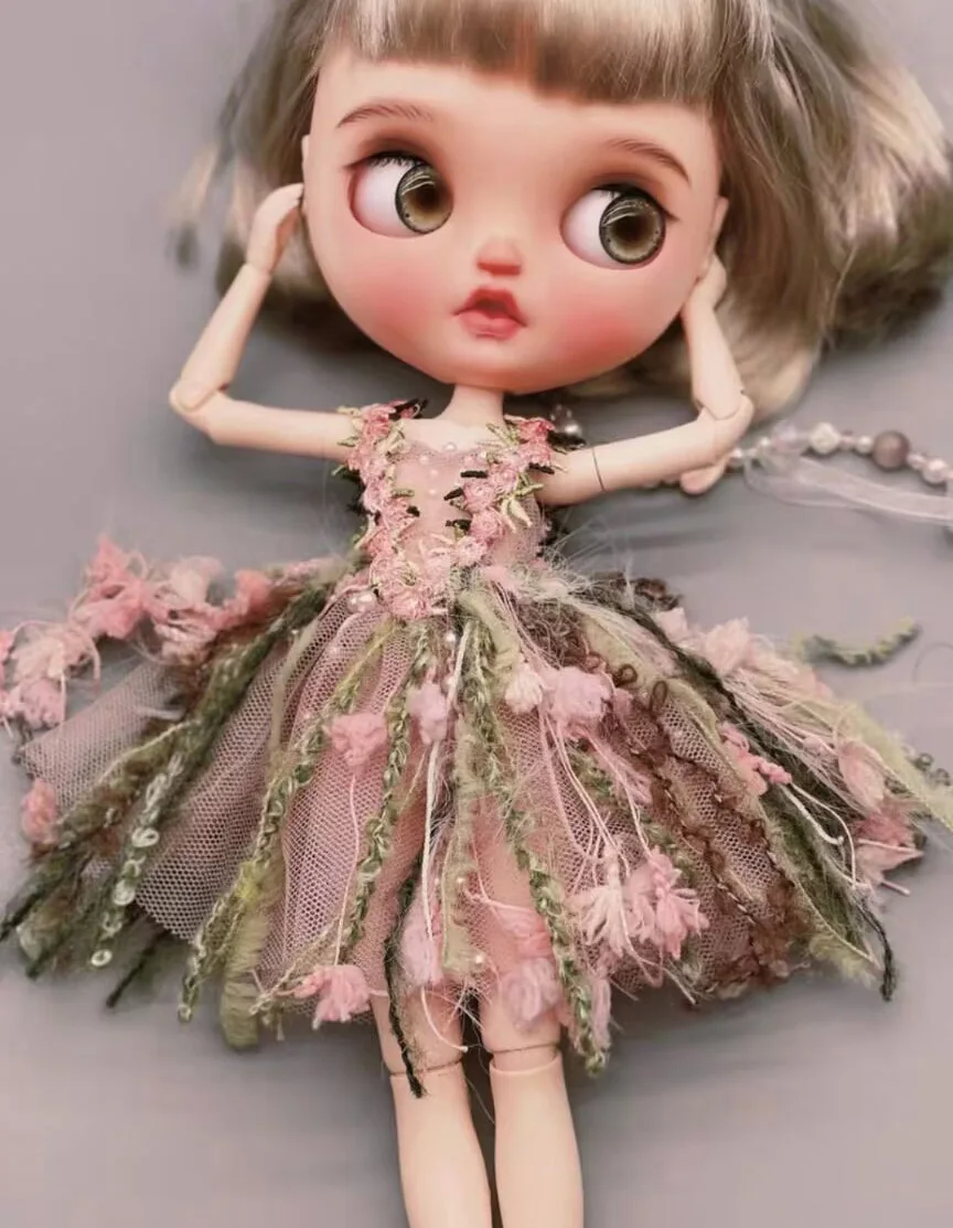 2025 1pcs Blythe flower fairy one-piece dress 1/6 30cm(Fit for azone,Pullip,Ob22/24/26, Licca)