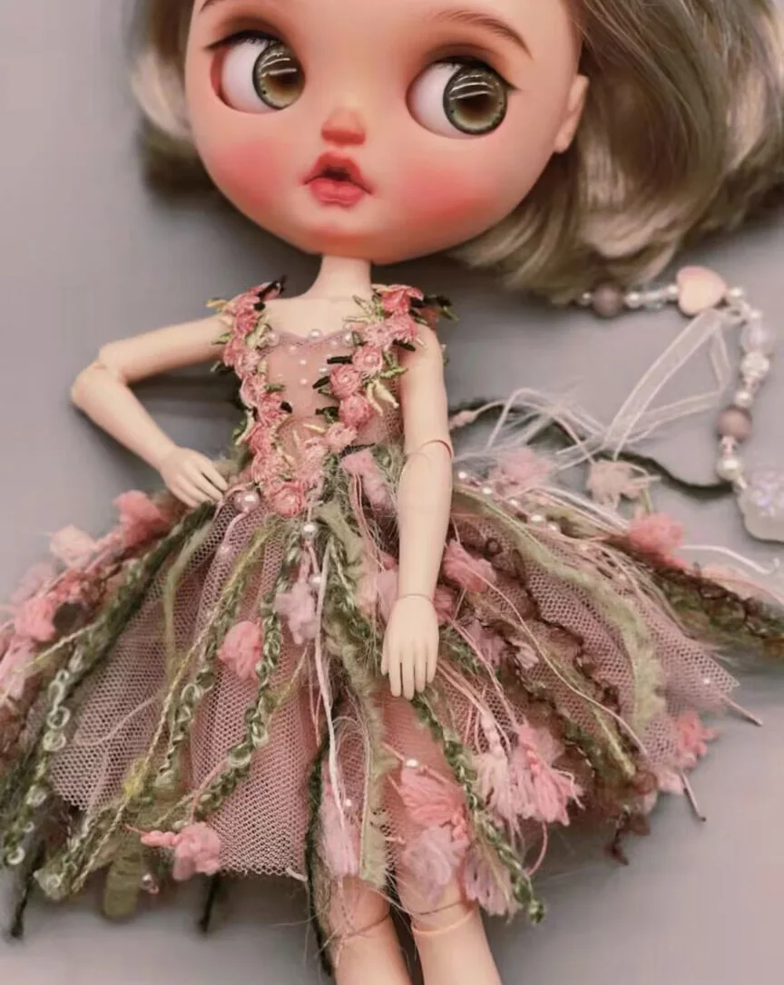 2025 1pcs Blythe flower fairy one-piece dress 1/6 30cm(Fit for azone,Pullip,Ob22/24/26, Licca)