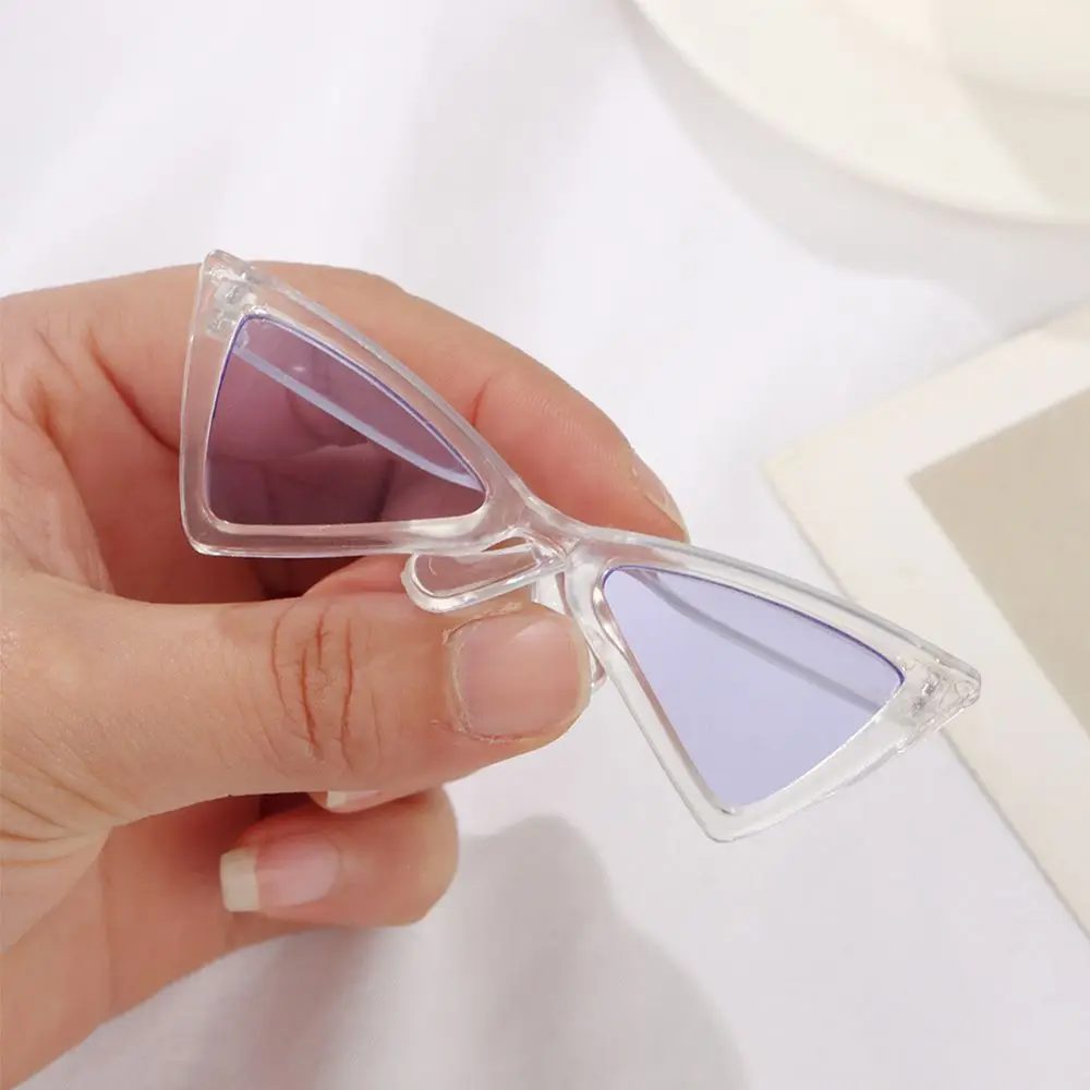 8.5cm Miniature Doll Sunglasses Pet Triangle Glasses Eyewear Eyeglasses For Blythe Doll Accessories Plush Doll Glasses Accessory