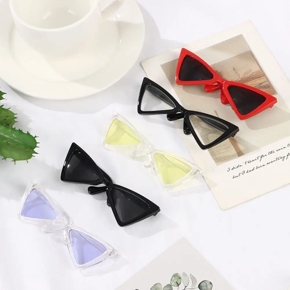 8.5cm Miniature Doll Sunglasses Pet Triangle Glasses Eyewear Eyeglasses For Blythe Doll Accessories Plush Doll Glasses Accessory