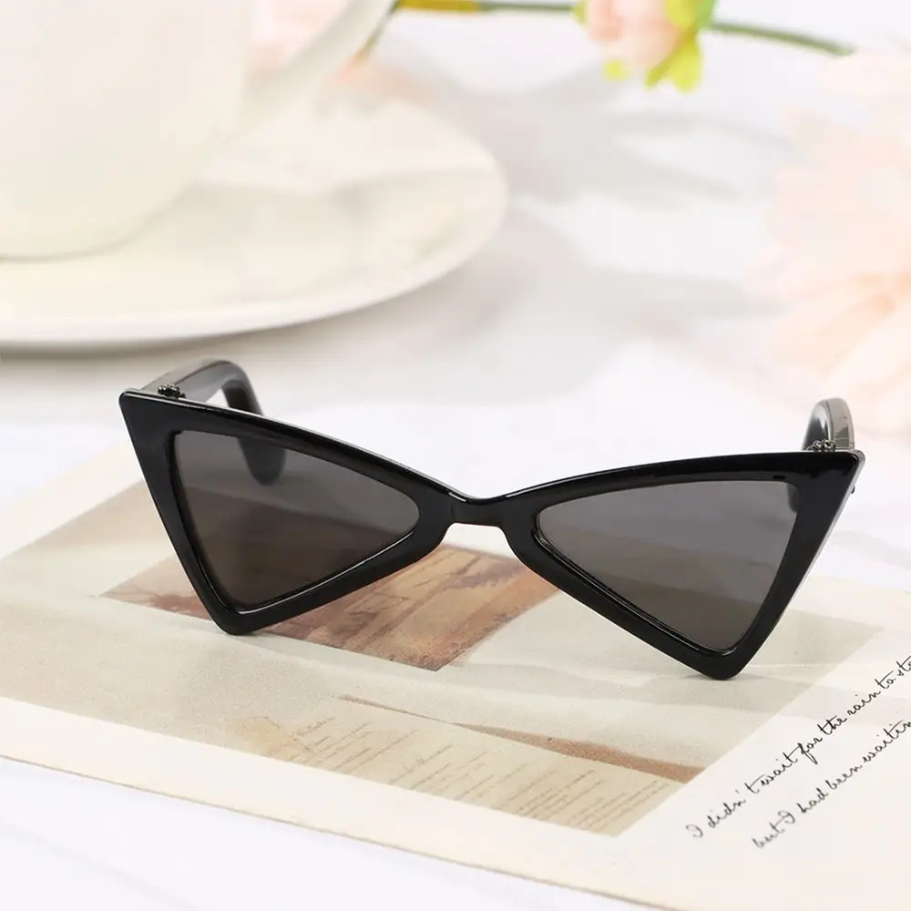 8.5cm Miniature Doll Sunglasses Pet Triangle Glasses Eyewear Eyeglasses For Blythe Doll Accessories Plush Doll Glasses Accessory