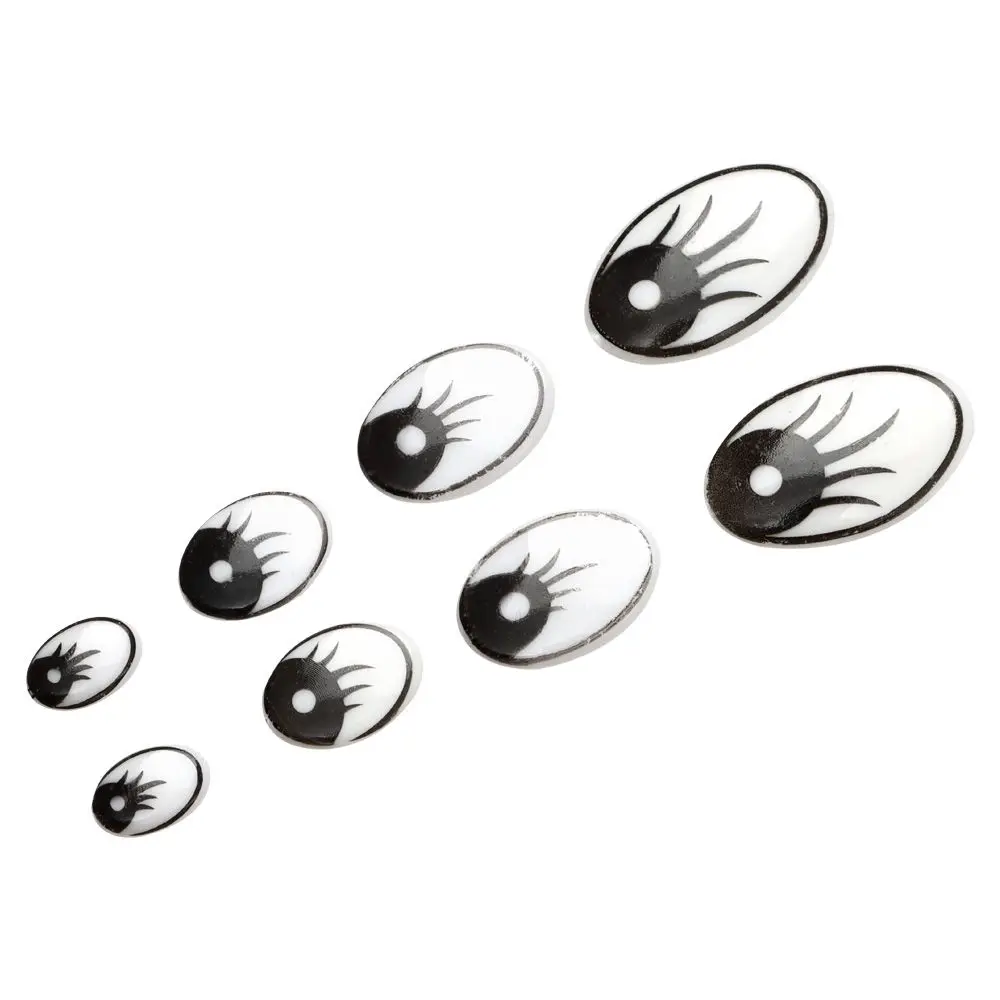 50PCS/Bag Life-like Eyes 8x11mm/12x15mm/14x20mm/16x25mm Plastic Doll Eyes Doll Eyelash Eyes DIY Stuffed Toys Puppets Making Part