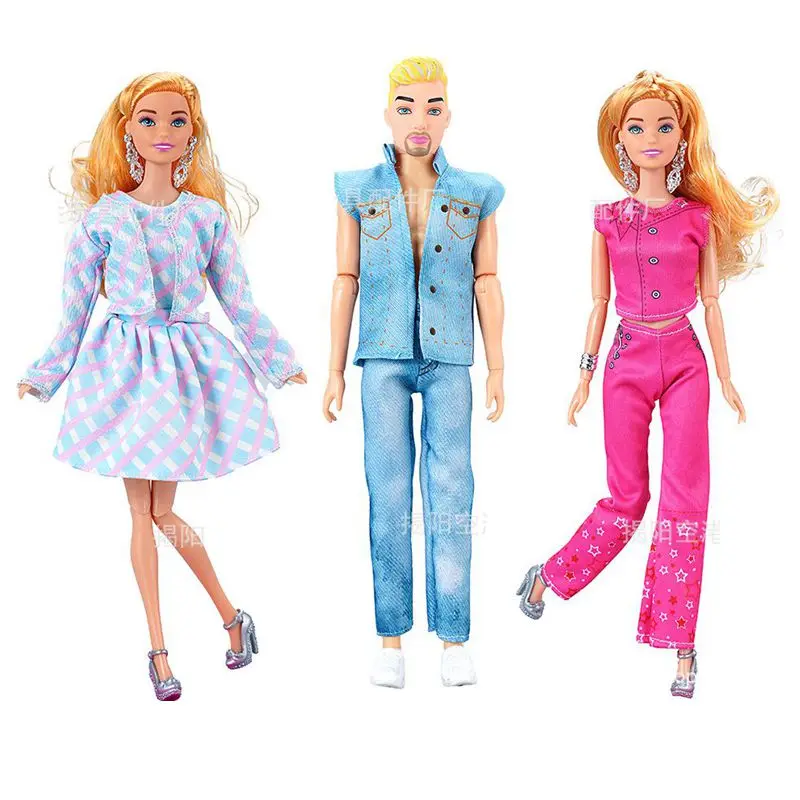 Ken Doll Clothes Kawaii Items Fashion Coat Outfit Suit Accessories 30cm For Girl Boy Friend DIY Children Game Birthday Present