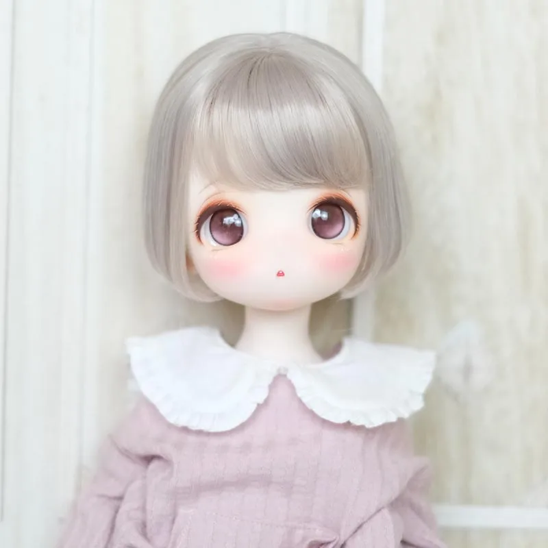 1/3 1/4 1/6 1/8 High Temperature Short Cute Style Wire Bjd Wig Hair