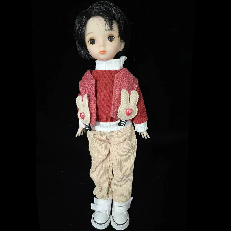30cm Boys Doll Male 1/6 BJD Doll Dress Up Clothes Handsome Casual Clothes Set Kids Girls Doll Toy Gift