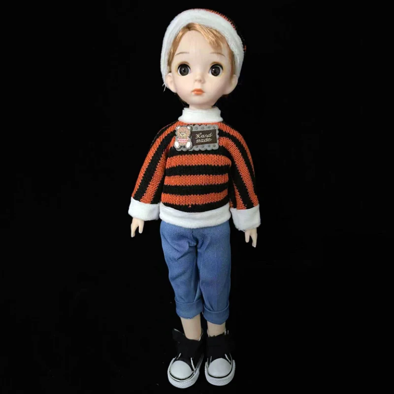 30cm Boys Doll Male 1/6 BJD Doll Dress Up Clothes Handsome Casual Clothes Set Kids Girls Doll Toy Gift