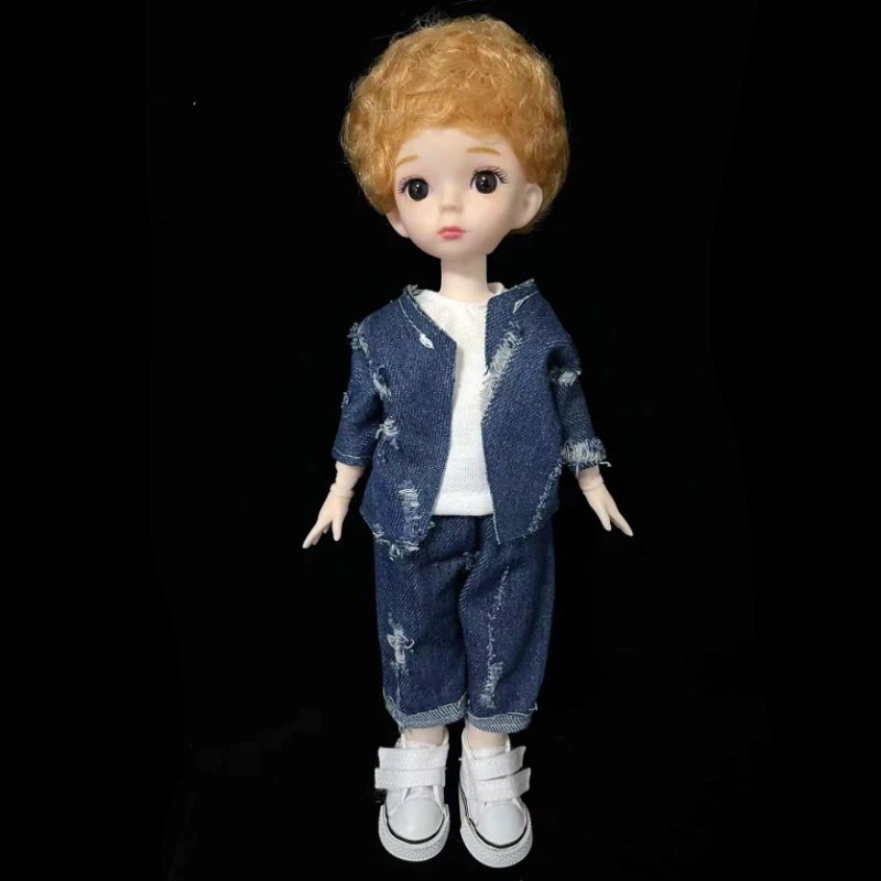 30cm Boys Doll Male 1/6 BJD Doll Dress Up Clothes Handsome Casual Clothes Set Kids Girls Doll Toy Gift