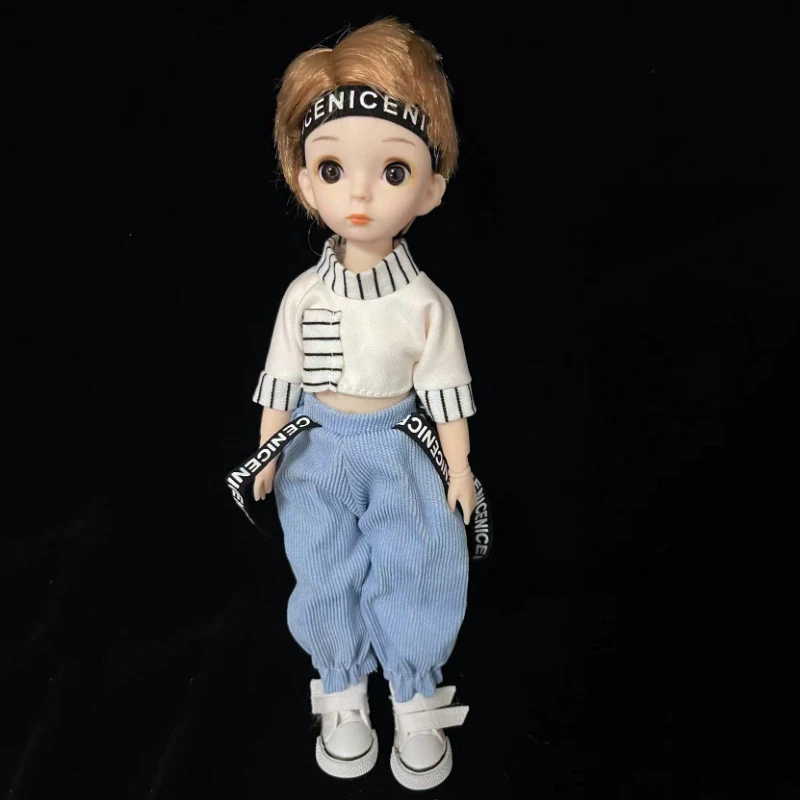 30cm Boys Doll Male 1/6 BJD Doll Dress Up Clothes Handsome Casual Clothes Set Kids Girls Doll Toy Gift