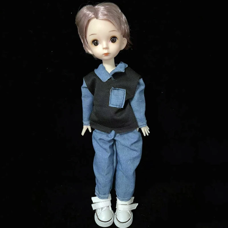 30cm Boys Doll Male 1/6 BJD Doll Dress Up Clothes Handsome Casual Clothes Set Kids Girls Doll Toy Gift