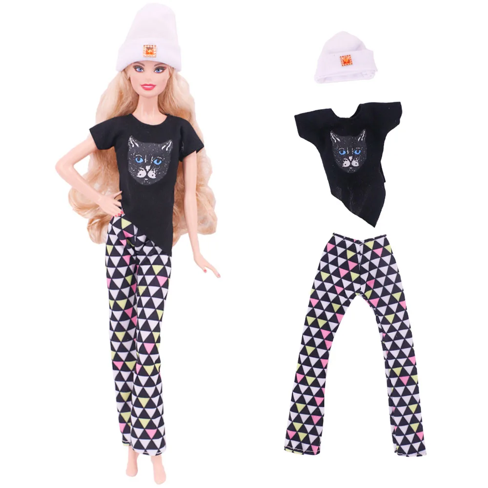 30CM Doll Clothes Outfit Dress Fashion Coat Hats Top Pants Clothing For 1/6 BJD Doll Clothes Doll Accessories Girl`s Toy Gifts