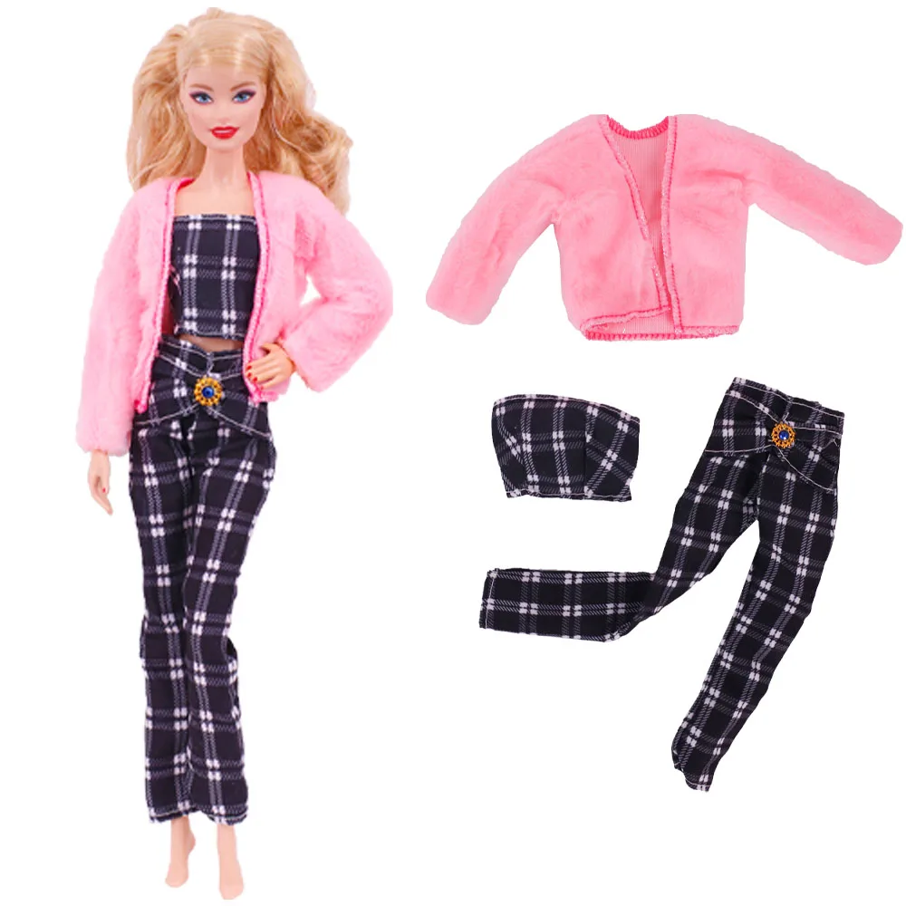 30CM Doll Clothes Outfit Dress Fashion Coat Hats Top Pants Clothing For 1/6 BJD Doll Clothes Doll Accessories Girl`s Toy Gifts