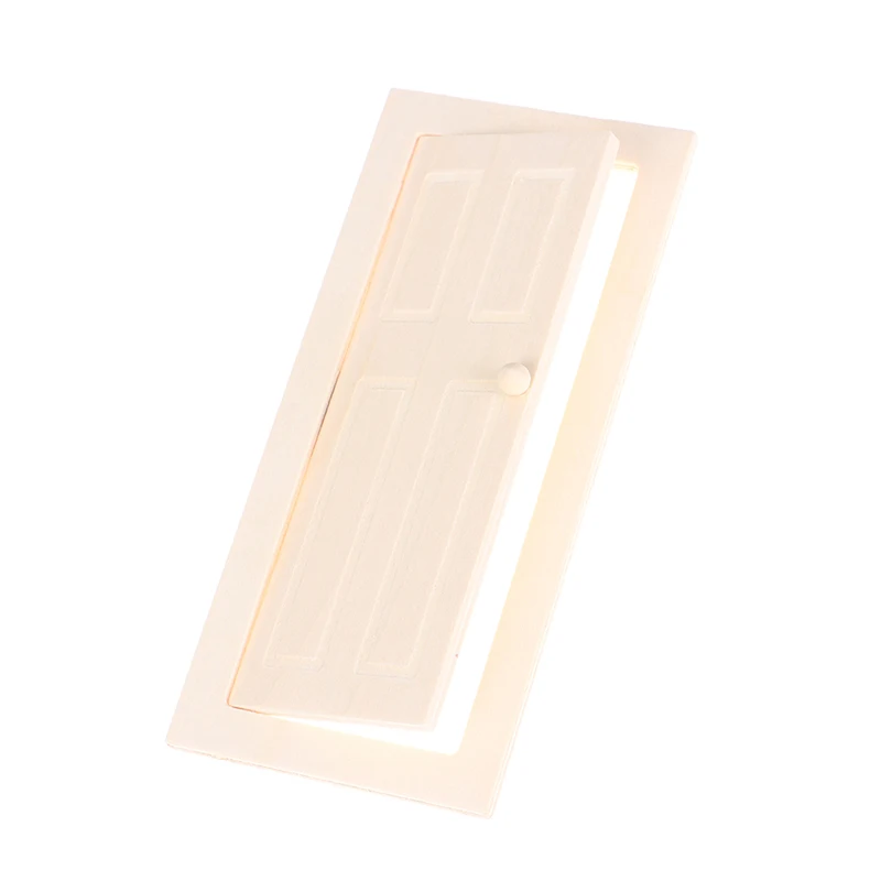 1/12 Scale Miniature Interior Wooden Door DIY Dollhouse Furniture Accessories