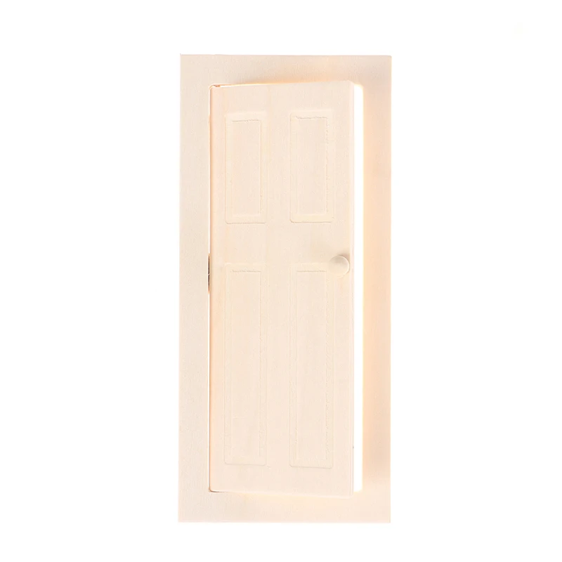 1/12 Scale Miniature Interior Wooden Door DIY Dollhouse Furniture Accessories