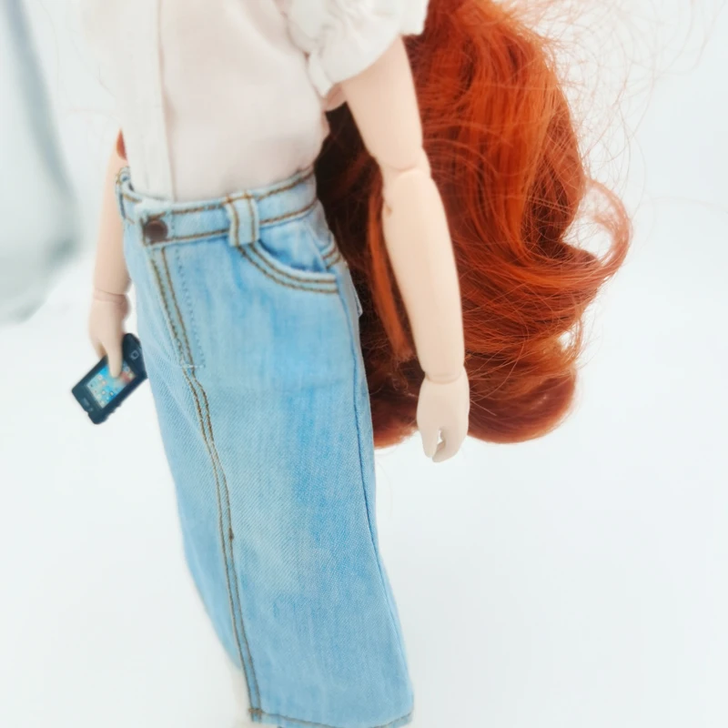 Blythe Coat Clothes Fur Vest Cartoon Plaid Pants For Ob24 Ob22 Azone Doll Winter Outfit