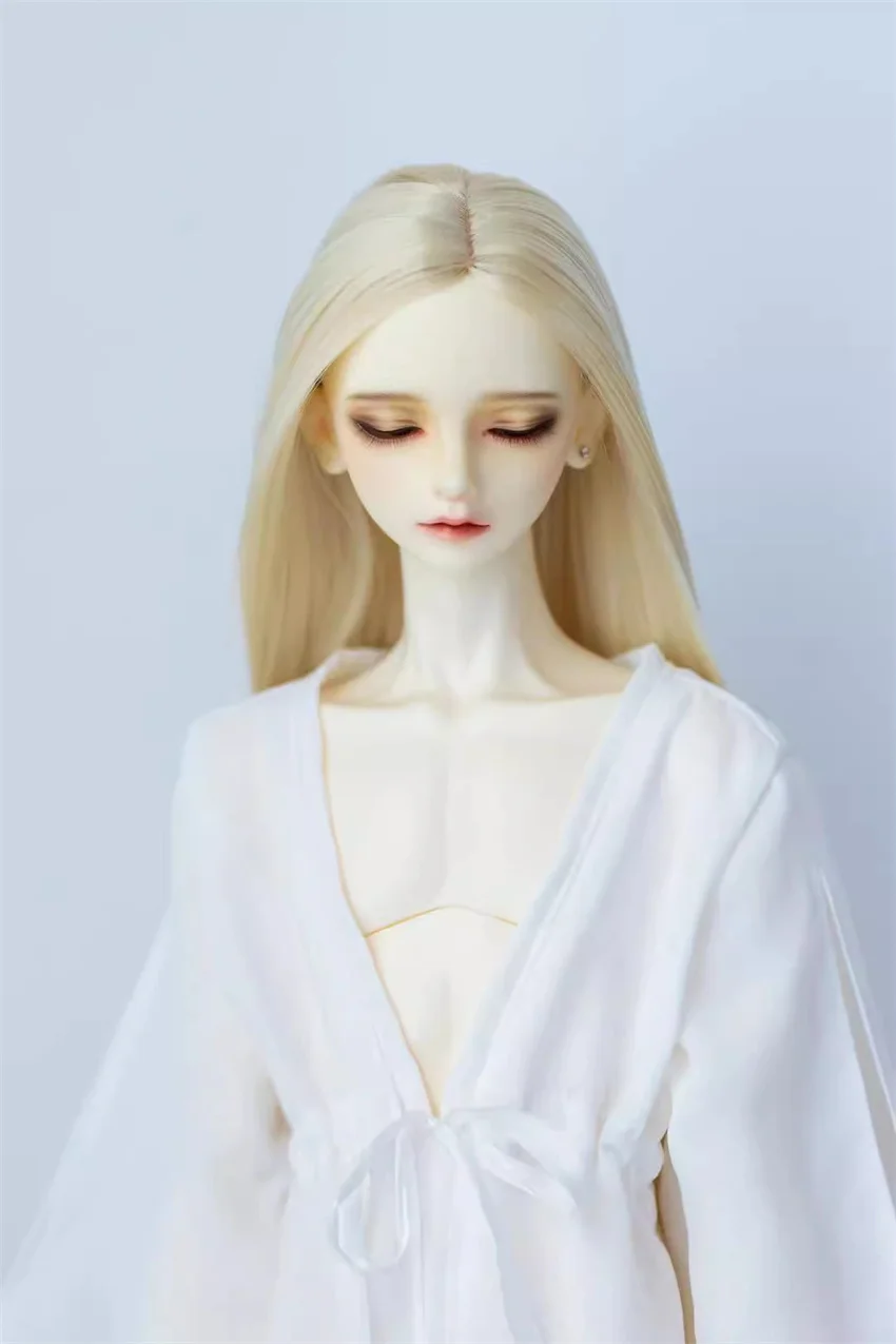 BJD/SD Doll Wig 1/3 1/4 1/6 Girls Boys Elegant High Temperature Silk White Black Green Long Straight Hair Gifts Doll Accessories