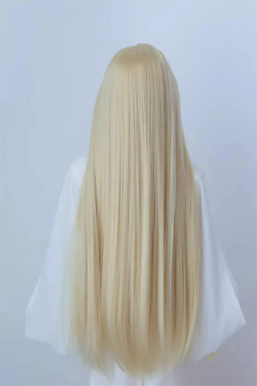 BJD/SD Doll Wig 1/3 1/4 1/6 Girls Boys Elegant High Temperature Silk White Black Green Long Straight Hair Gifts Doll Accessories