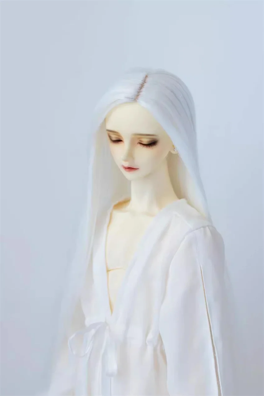 BJD/SD Doll Wig 1/3 1/4 1/6 Girls Boys Elegant High Temperature Silk White Black Green Long Straight Hair Gifts Doll Accessories