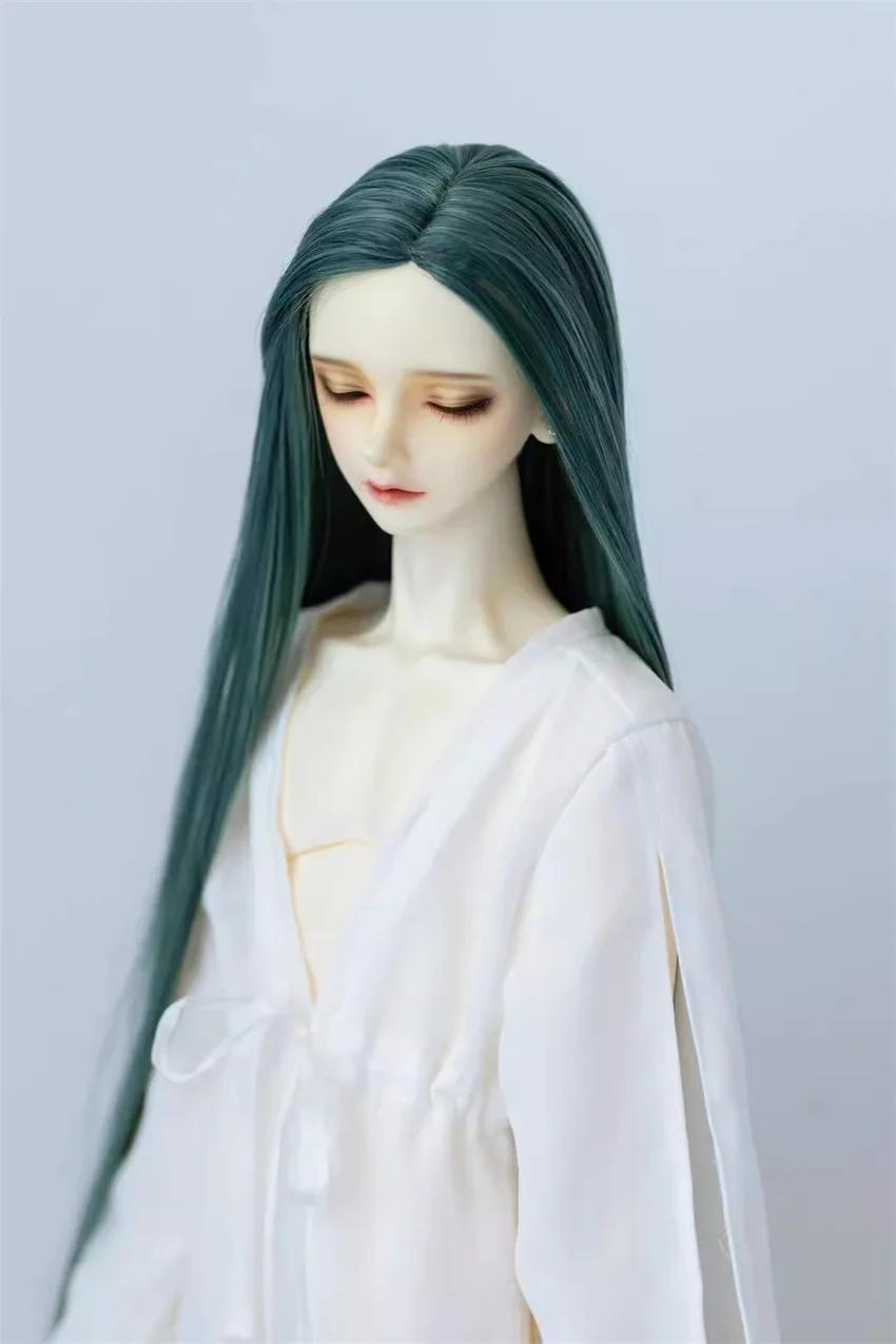 BJD/SD Doll Wig 1/3 1/4 1/6 Girls Boys Elegant High Temperature Silk White Black Green Long Straight Hair Gifts Doll Accessories