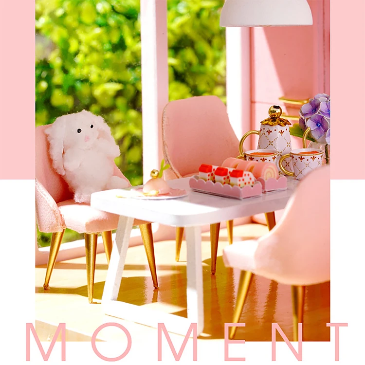 3D Wooden Mini Doll Houses DIY Small House Kit 3D Puzzle Assembly Building with Furniture Kit Toys Dollhouse Birthday Gifts