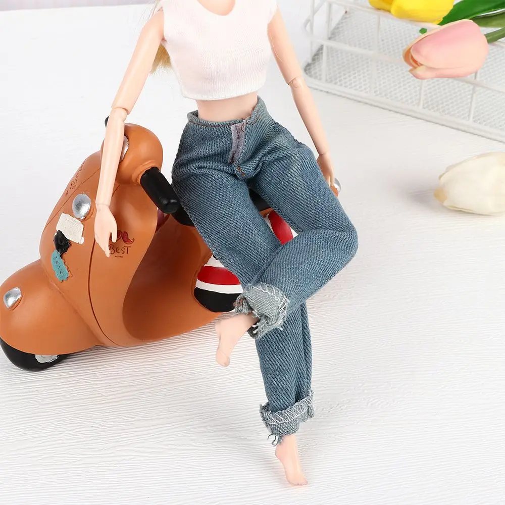 High Quality 1:6 Scale Male Doll Pants Dolls Accessories Toy Clothes Mini Casual Jeans Doll Trousers Role play Dress Up Game