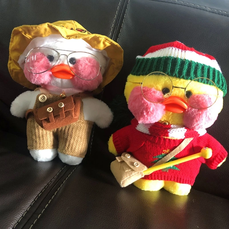 5 Colors Metal Glasses for Lalafanfan Duck Round Frame Eyewear 30cm Plush Animals Toys Accessories Kids Girls Stuffed Dolls Acc