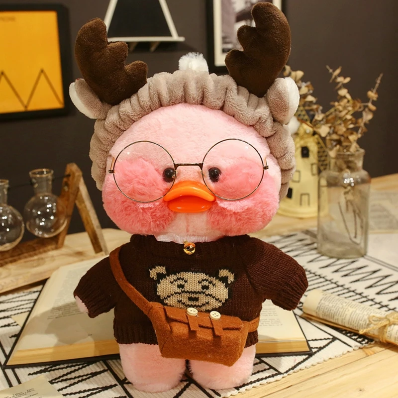 5 Colors Metal Glasses for Lalafanfan Duck Round Frame Eyewear 30cm Plush Animals Toys Accessories Kids Girls Stuffed Dolls Acc