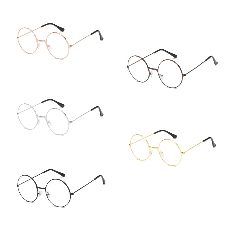 5 Colors Metal Glasses for Lalafanfan Duck Round Frame Eyewear 30cm Plush Animals Toys Accessories Kids Girls Stuffed Dolls Acc