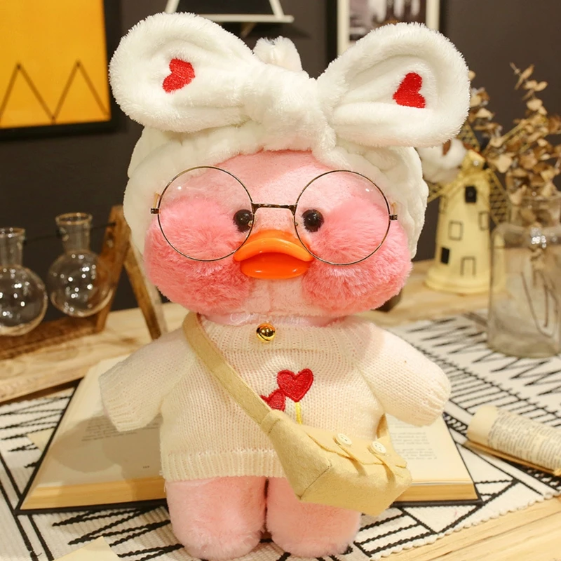 5 Colors Metal Glasses for Lalafanfan Duck Round Frame Eyewear 30cm Plush Animals Toys Accessories Kids Girls Stuffed Dolls Acc