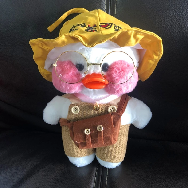 5 Colors Metal Glasses for Lalafanfan Duck Round Frame Eyewear 30cm Plush Animals Toys Accessories Kids Girls Stuffed Dolls Acc