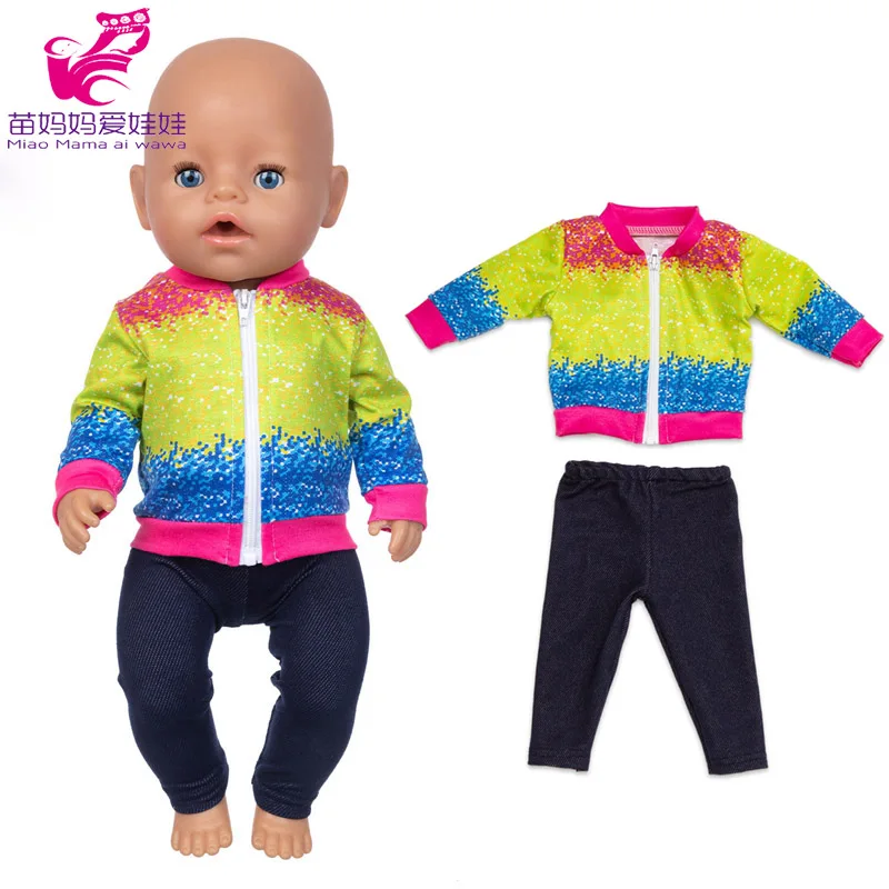 43cm Baby Doll Clothes Camouflage Coat 18 Inch Doll Jacket Children Gift Toys Outfit