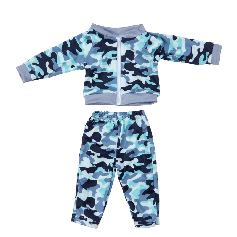 43cm Baby Doll Clothes Camouflage Coat 18 Inch Doll Jacket Children Gift Toys Outfit