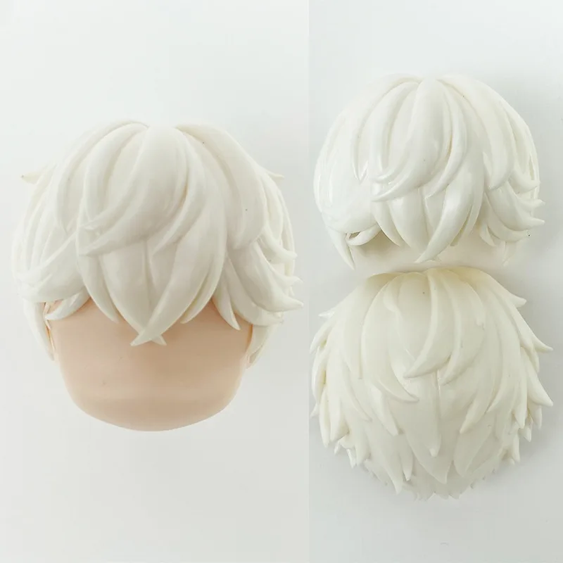 (only hair)GSC Clay Man Hair white model OB11 hair doll accessories