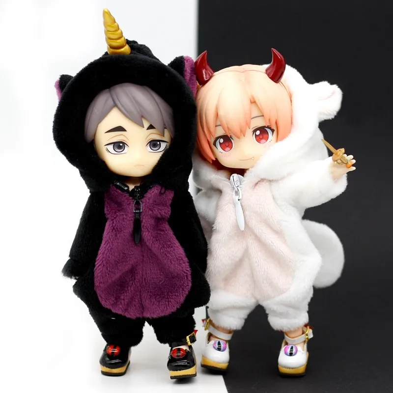 New OB11 Clothes Cute Stuffed Animal Onesie Angel Pajamas Homewear for Ob11,obitsu 11,molly, Gsc,YMY,1/12 BJD Doll Accessories